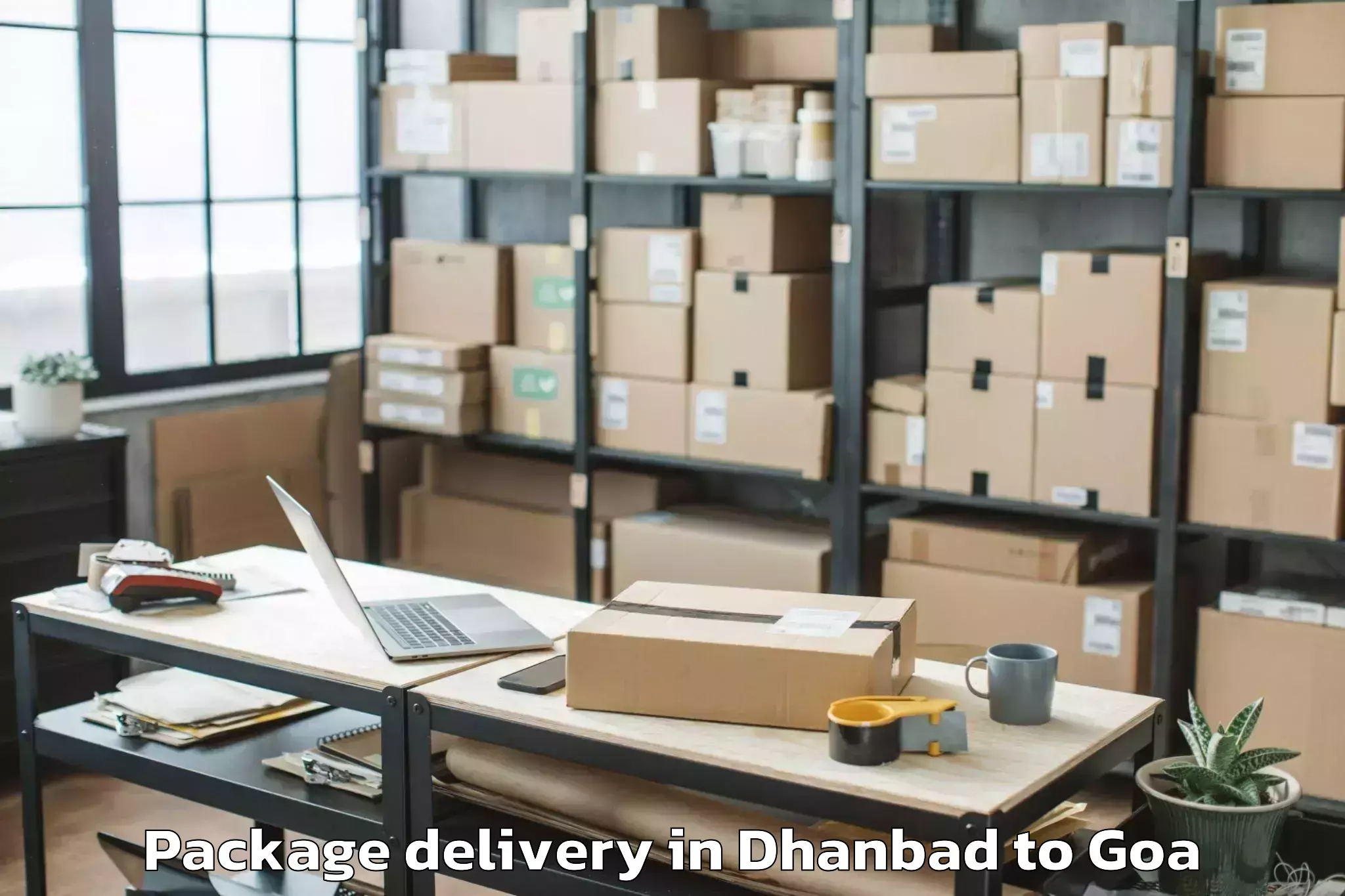 Quality Dhanbad to Mopa Package Delivery